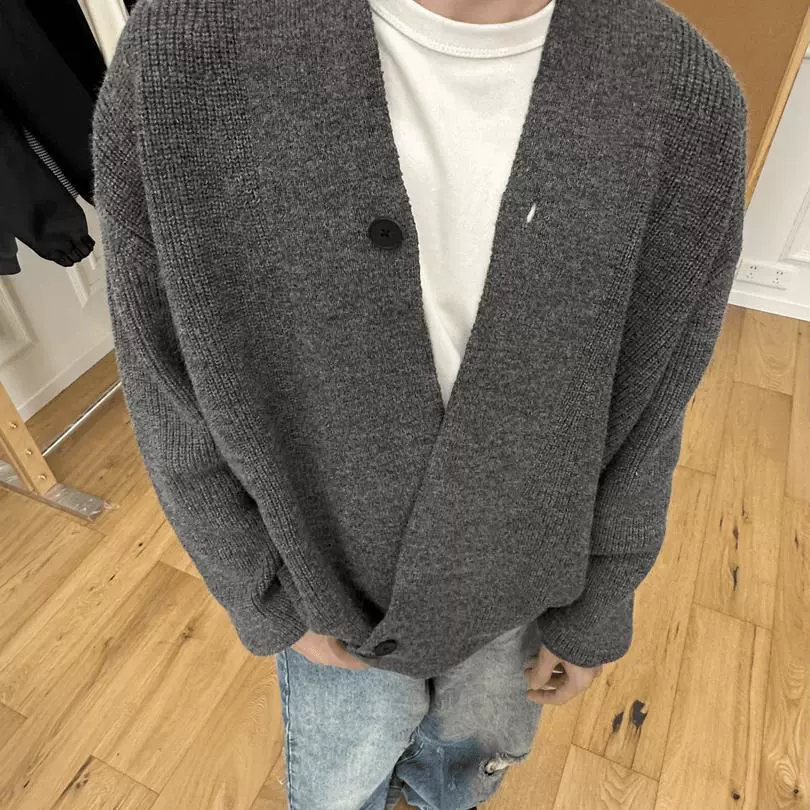 MADEEXTREME трикотажный халат, трикотажный осенний кардиган, универсальный свободный ленивый топ, куртка