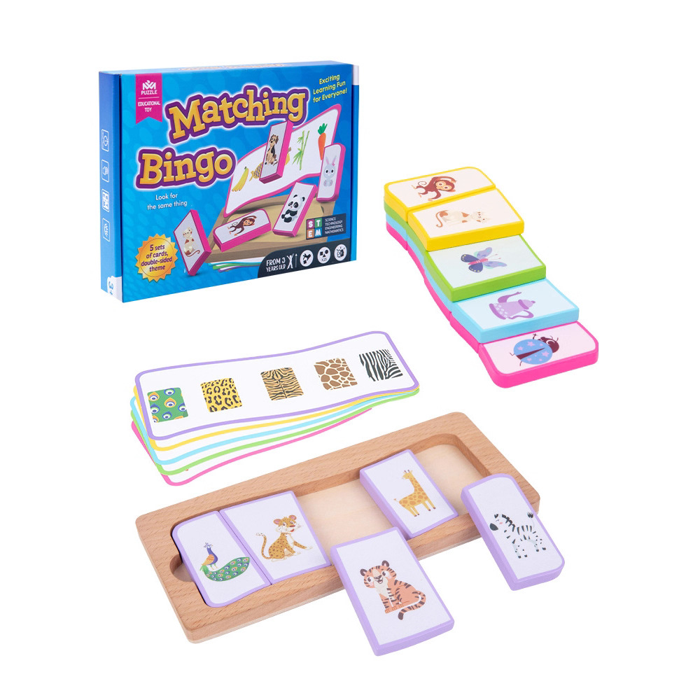 Iluminación transfronteriza Educación temprana Puzzle Puzzle Match Inteligencia Tarjeta de cerebro 1-3 años 4 Niños Niños Niños Juguetes Niña
