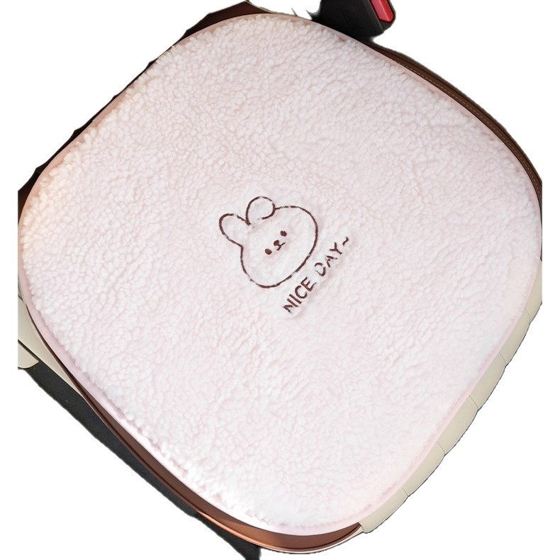 Cojín de invierno de peluche de cordero lindo conejo espeso universal invierno lindo cojín de asiento cálido