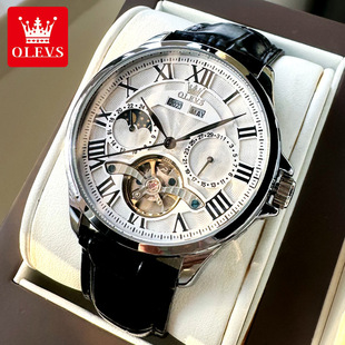 2025 New Oris Brand Watch Hollow Multifunctional Mechanical Watch Men's Business Genuine Luminous Men's Watch