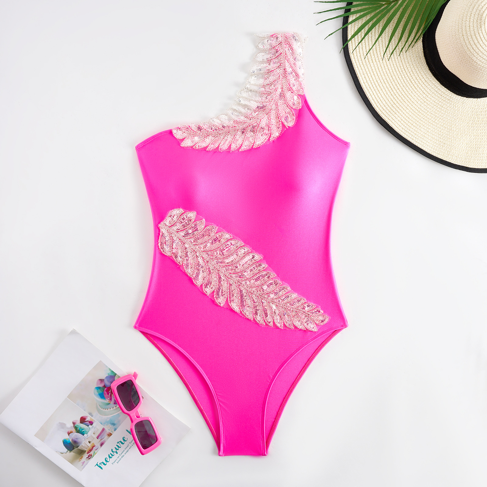 Sexy Damen Badeanzug Einteiler Unifarben Für Den Strandurlaub_voghion.com