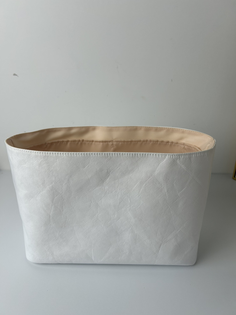 (물컵끈) mcm 레귤러 화이트 듀폰지 + 살구안감