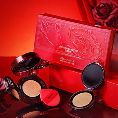 韓貝兒玫瑰裸色持妝氣墊霜修飾保濕持妝遮瑕細膩毛孔輕薄氣墊