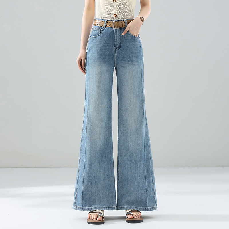 Fashionable Wide-Leg Flared Jeans for Women, 2026 Summer New Style, Stylish High-Waisted, Slimming, Petite-Friendly, Versatile Flared Pants Fashionable Wide-Leg Flared Jeans for Women, 2026 Summer New Style, Stylish High-Waisted, Slimming, Petite-Friendly, Versatile Flared Pants