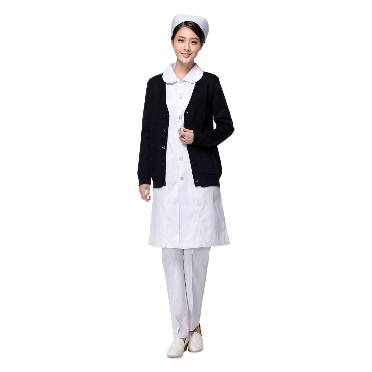 Медсестра свитер кардиган женский Тибетский синий трикотаж доктор медсестра одежда утепленное пальто на флисовой подкладке верхняя одежда медицинские производители