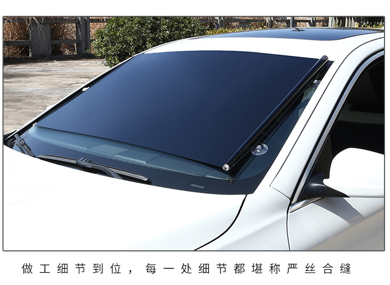 Automatic Retractable Sunshade Car Roller Blind Summer Car Window Sun Protection Heat Insulation Sunshade Net Car-Mounted Home Roller Blind