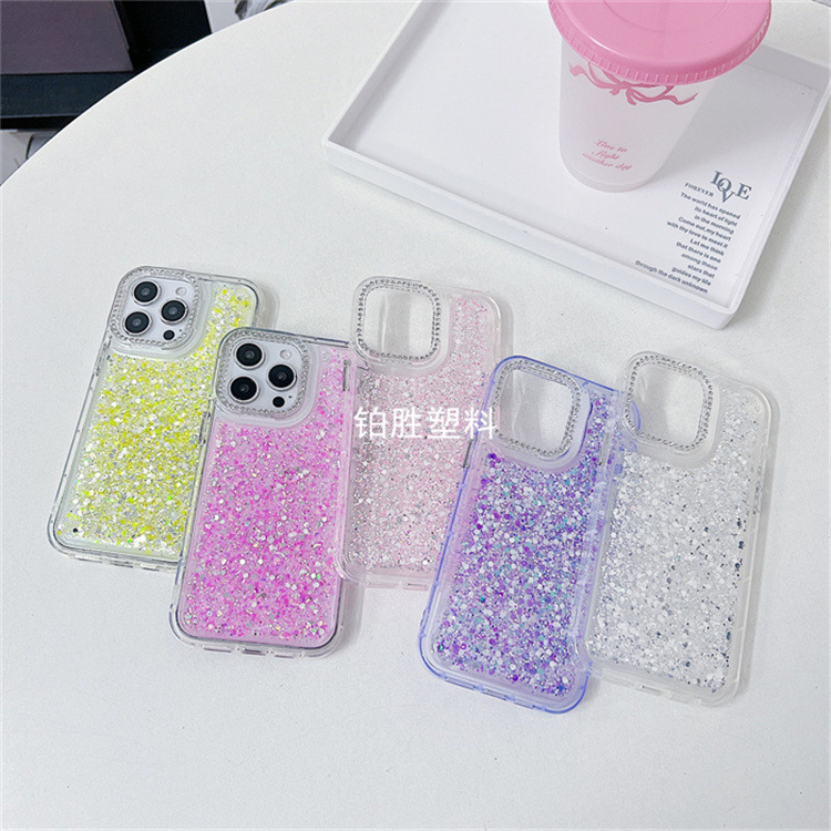 亚马逊适用于苹果IPhone 14新款闪粉14 Plus透明防摔14 Pro手机壳