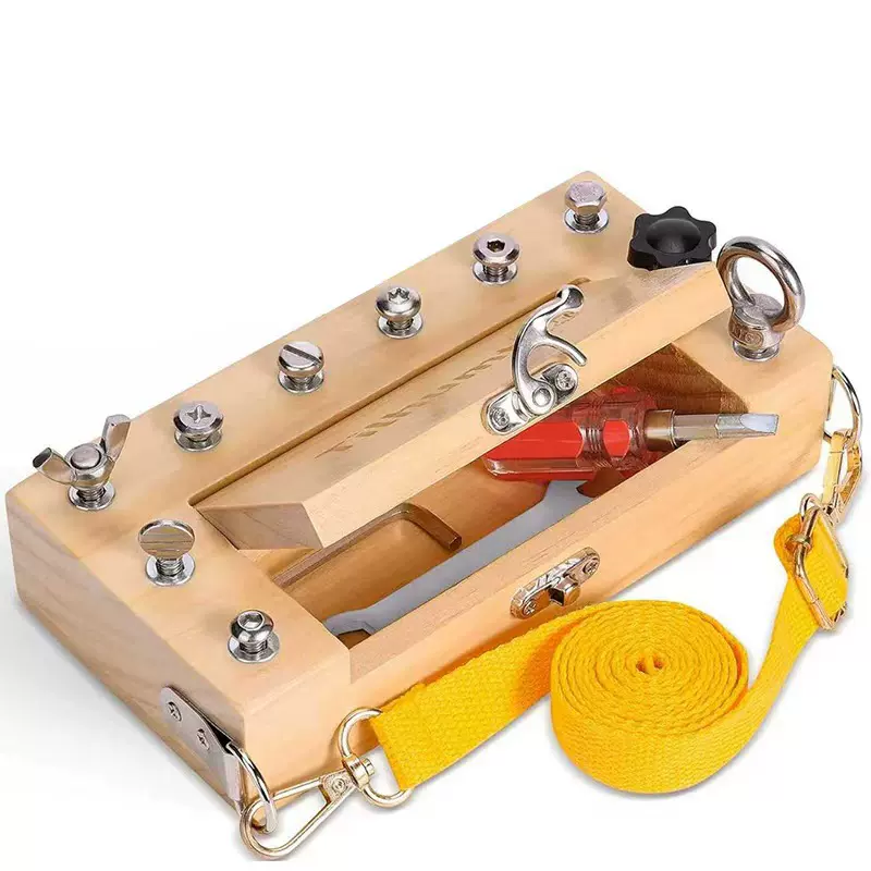 现货蒙氏儿童螺丝刀套装便携式螺母玩具带肩带学习感官早教玩具