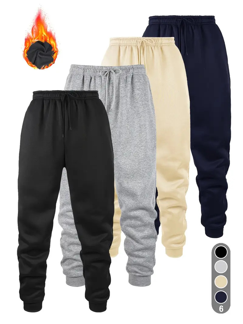Transfronterizo tamaño europeo multi-pieza hombre moda ocio pantalones deportivos de invierno para correr pantalones deportivos de fitness pantalones de color sólido image 23