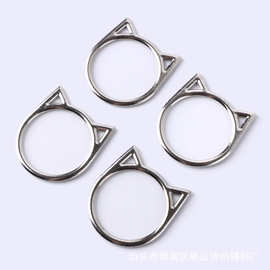 现货金属桃心爱心型腰带扣子 猫耳朵日字扣 挂脖饰品内衣配件辅料