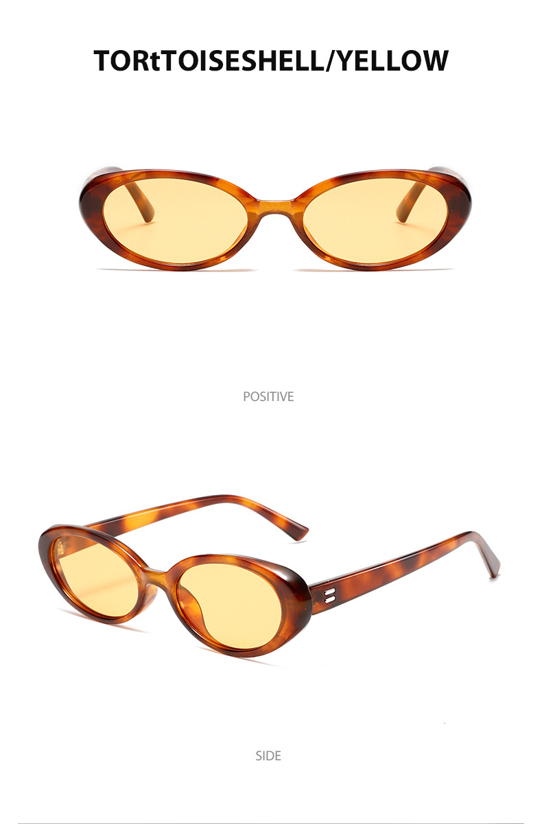 Unisex Gender Vacation Solid Color PC UV400 Protection Cat Eye Full Frame Women's Sunglasses
