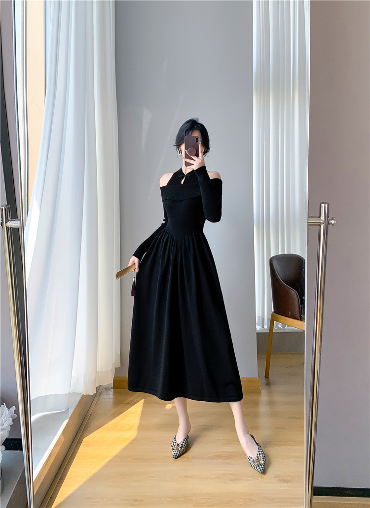 Collection automne/hiver 2024 : Cheongsam deux pièces de style chinois revisité, à porter avec un manteau et une robe en maille._voghion.com