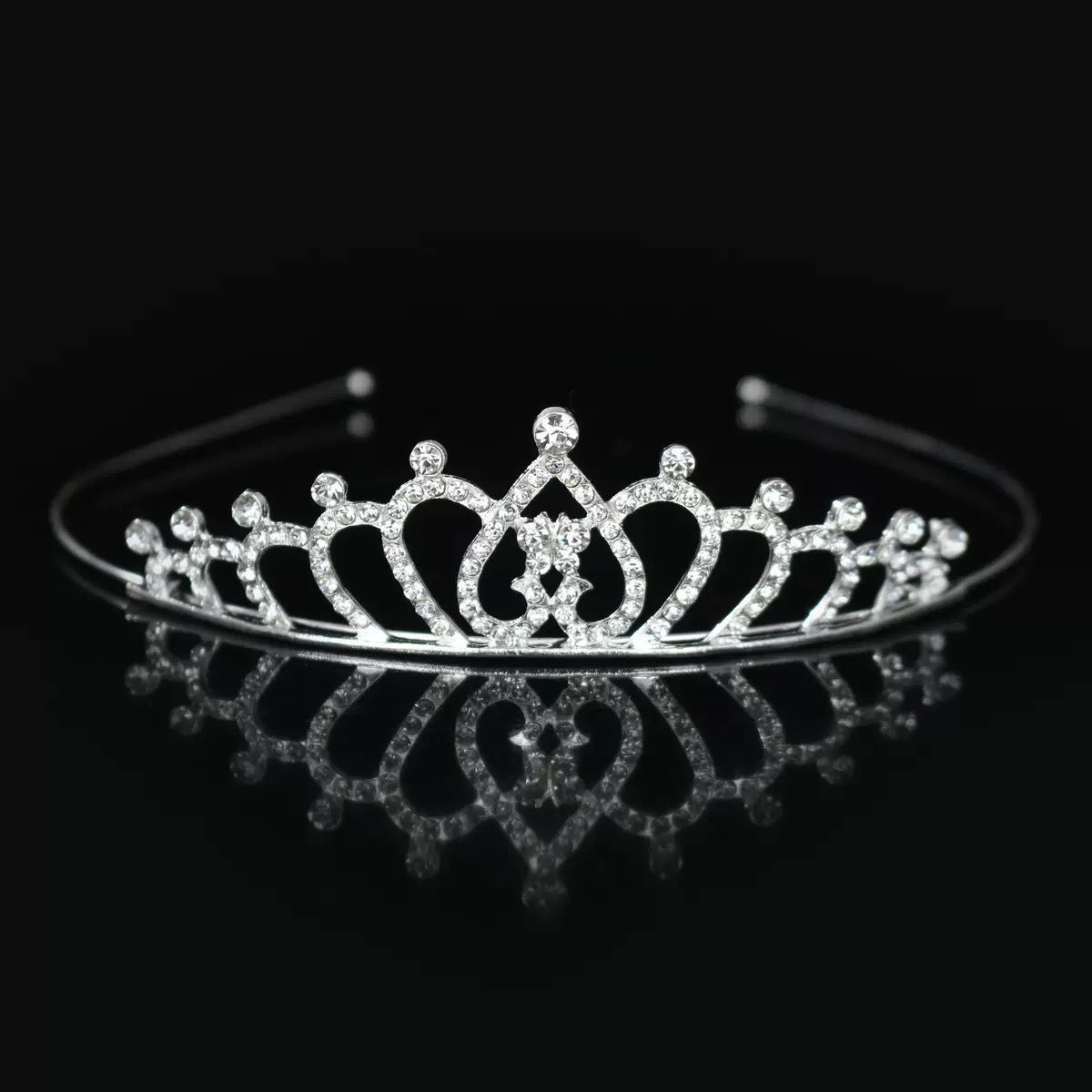 Princesa de moda coreana simple corona de cumpleaños coronas de cabello bandas de alea diamante para niños coronas pequeñas