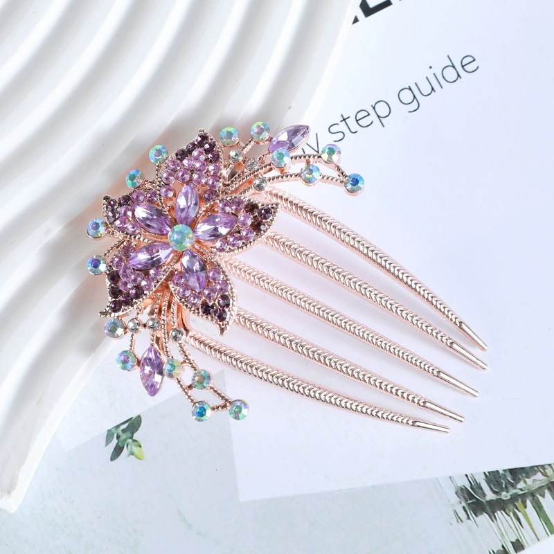 Retro hair accessory, metal universal hairgrip, Korean style, light luxury style, flowered