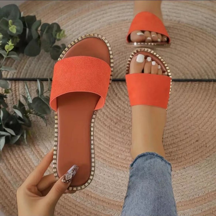 Women's Vacation Roman Style Solid Color Open Toe Flats display picture 7