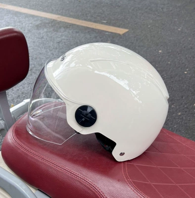 Helmet for Men and Women, Hot Selling — Motosiklet kaskı (dəbilqə) - off-white-transparent-long-mirror