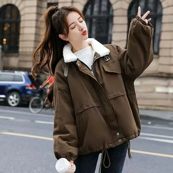Short jacket kids, Korean style oversized, spring–autumn warm short coat for elementary students