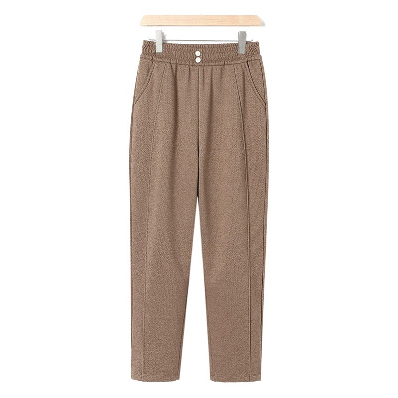 Брюки для матерей среднего и пожилого возраста, утолщенные повседневные брюки больших размеров на флисовой подкладке, женские брюки для бабушек 50 лет и 80 лет, свободные мягкие брюки для женщин