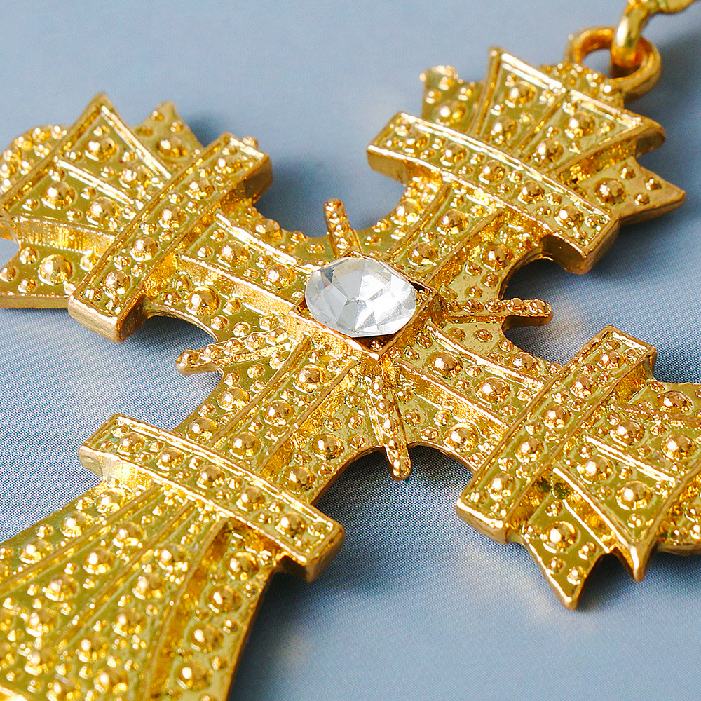 Fashion Gold Color Alloy Geometric Cross Earrings
