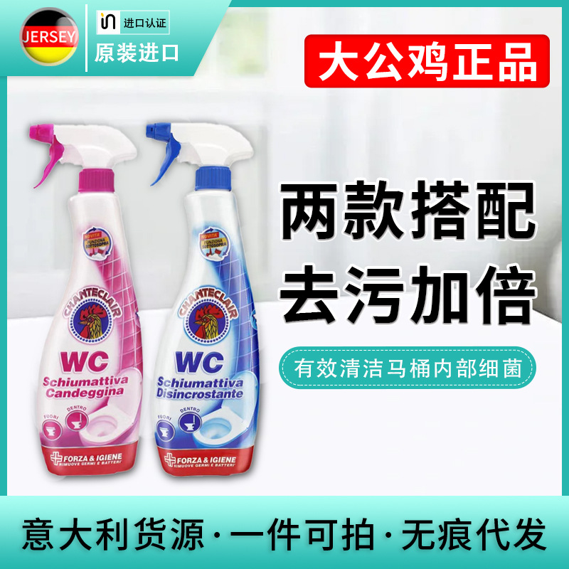 意大利大公鸡WC洁厕灵马桶清洁剂厕所卫生除垢去黄慕斯泡沫清洗剂