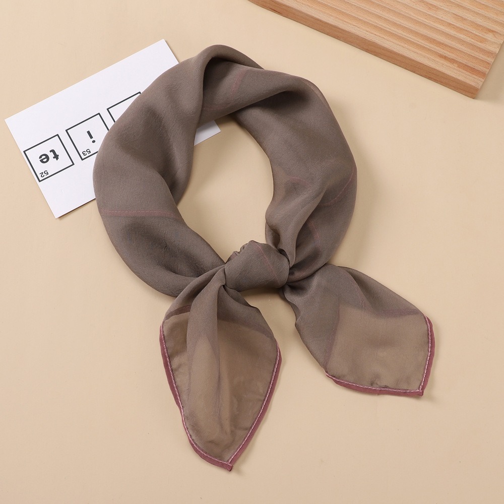 50g Weight Silk Scarf Classification Holiday, Street Occasion Moire Yarn Material Solid Color Pattern Spring&Summer Season Women's Gender Simple Style Style Women's Simple Style Solid Color Moire Yarn Silk Scarf 15