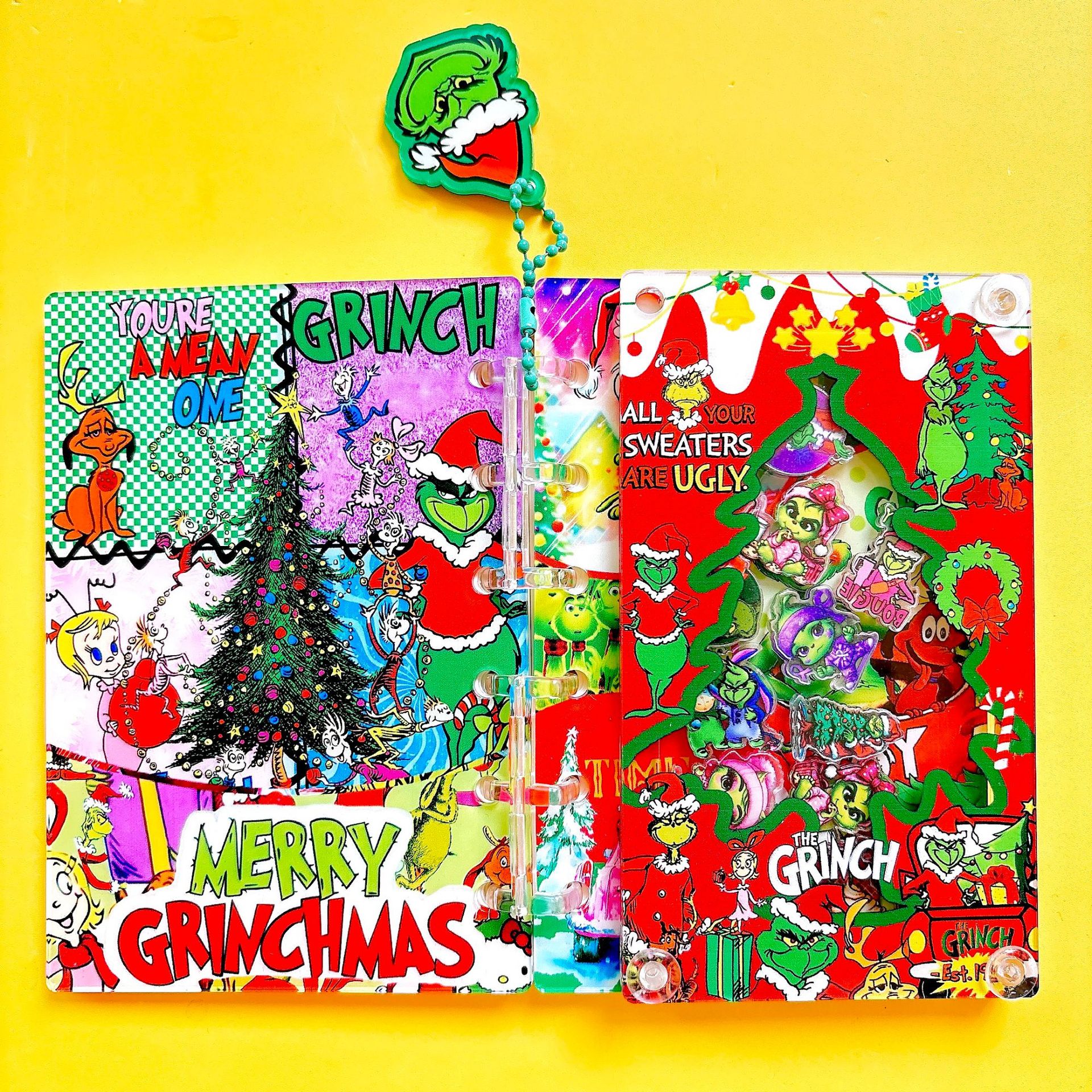 54種類の揺れるアクリルノート、クロスボーダーで人気のTikTokで話題の美しいルーズリーフノート、DIY A7/A5