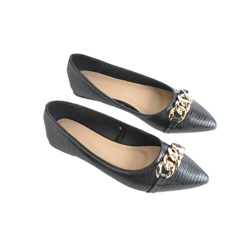 Foreign trade cross-border shallow chain flat shoes for women  summer and autumn soft sole women's shoes Women shoes