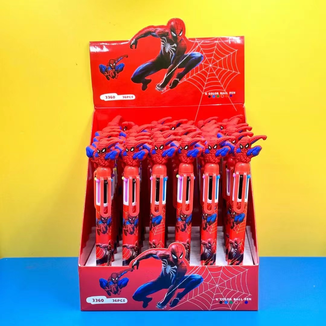 El Comercio exterior Sanrio coolomi de silicona de 6 colores bolígrafo gran oído perro melodía Spider-Man Multi-Color Diario pluma lote