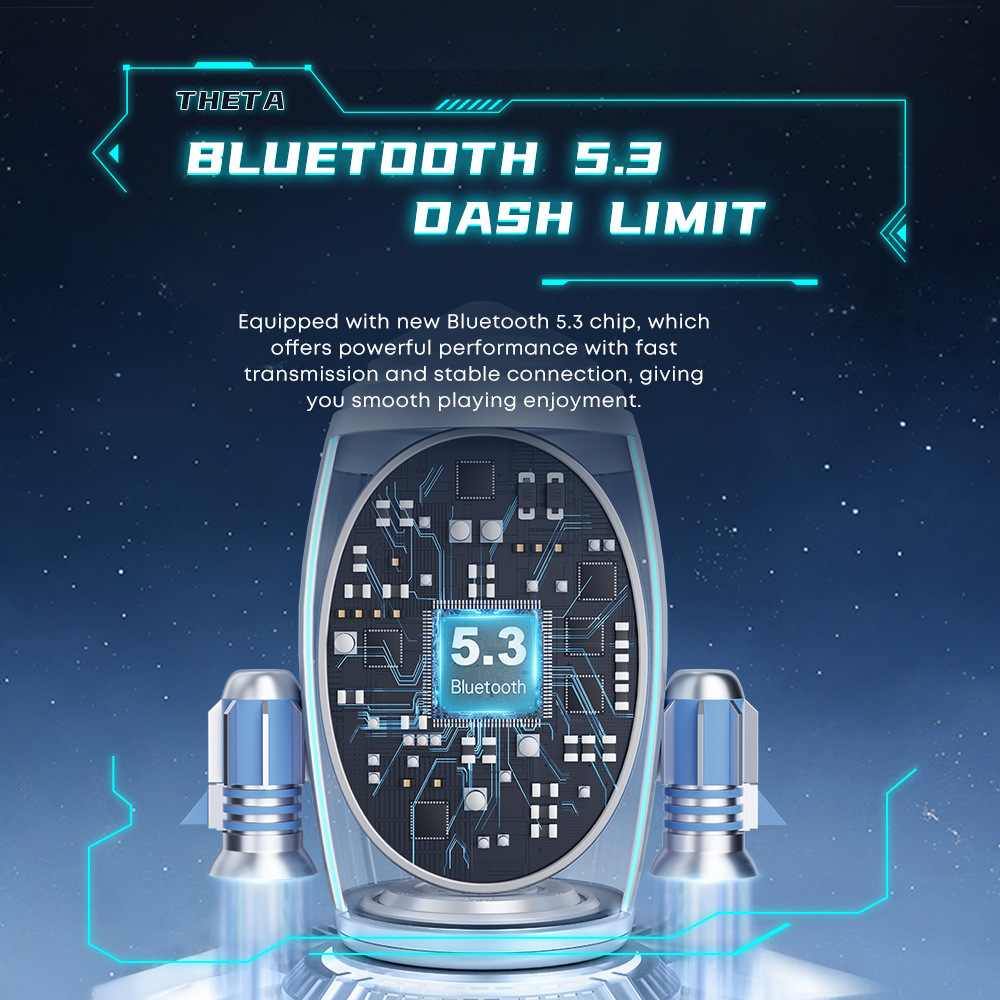 Oblíbená Bluetooth sluchátka Theta ENC s redukcí šumu, duální stereo herní sluchátka s mikrofonem pro Android ios, univerzální_voghion.com