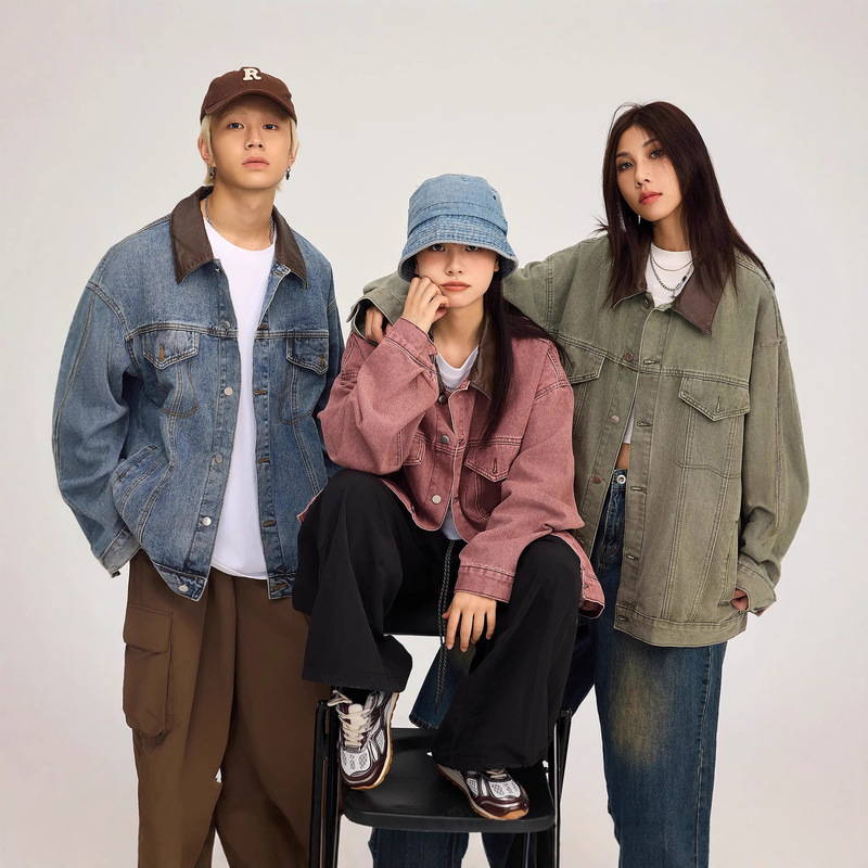 American Trendy Brand Detroit Denim Jacket Spring and Autumn Couple Carhartt Top National Trend Jacket Unisex