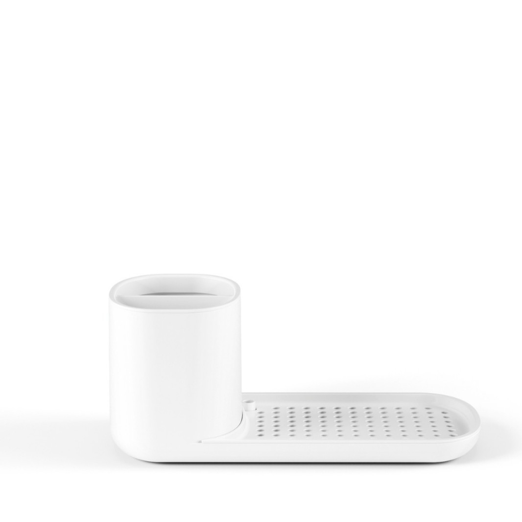 Dispensador de Jabón para Cocina con Soporte para Esponja Tipo Presión para Cocina