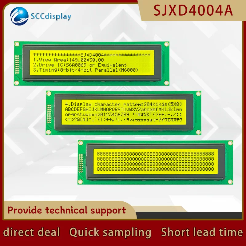 High -standard quality 4004 character dot matrix LCD LCD screen stn yellow -green screen black type LCM LCD display module