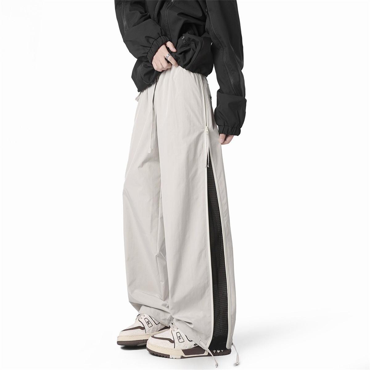 Pantalones de verano para hombres, talla grande, ropa de hombre, marca de moda suelta, camiseta de manga corta de todo fósforo, pantalones deportivos elásticos, pantalones casuales para hombres