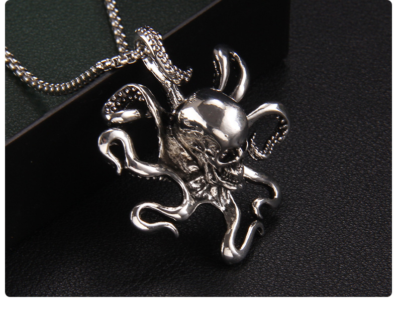 Fashion Octopus Stainless Steel Plating Pendant Necklace 1 Piece