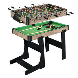 室内运动用品 2合1多功能台球桌 游戏桌 足球/台球桌实木多层板