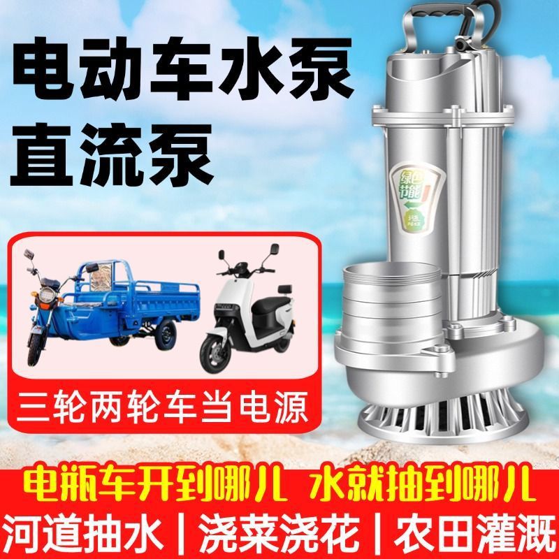 电动车无刷直流潜水泵电瓶车48V60V72V永磁抽水机纯铜线圈直流泵
