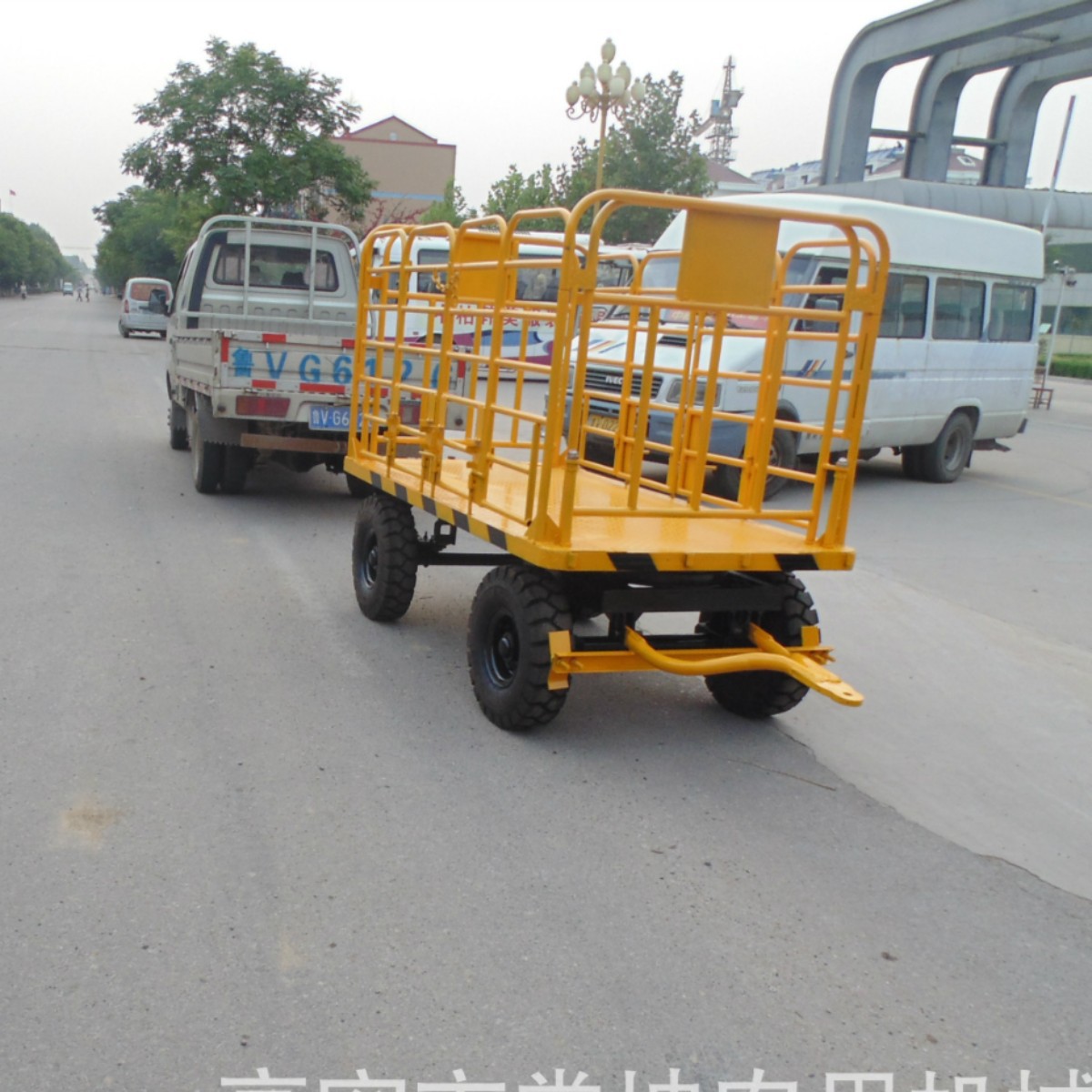 铁路行李车拖挂车 机场小拖车 载重2.5吨火车站飞机场货物拖车