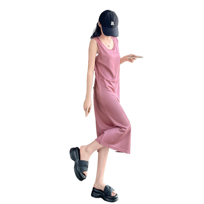 Copper elegant sleevless dress