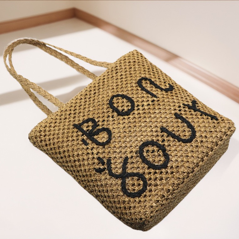 Beach straw one-shoulder bag