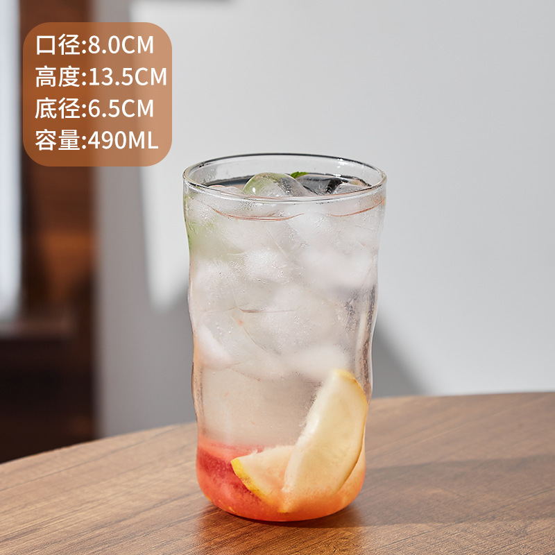 ins云朵杯玻璃杯透明高颜值胖胖杯家用创意云朵冰川杯茶杯果汁杯|undefined