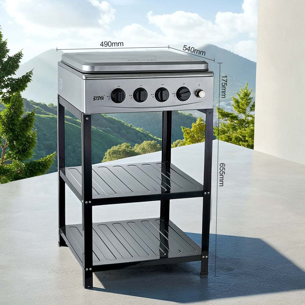 WinningStar transfronteriza de cuatro-estufa cabeza con estante estufa de gas Europea estufa al aire libre estufa de gas simple estufa Europea