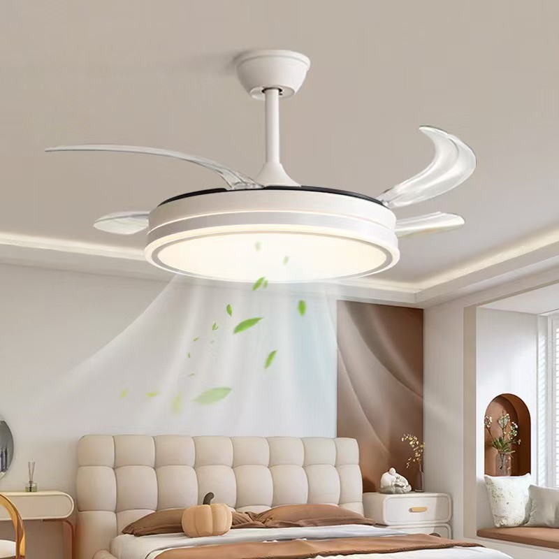 Invisible Fan Light 2025 Ceiling Fan Light Integrated Chandelier Living Room Dining Room Bedroom Scandinavian Fan Light Remote Control Model