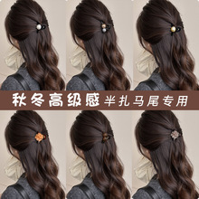 公主头小抓夹女2025新款后脑勺半扎发夹边夹侧边前额刘海夹子头饰