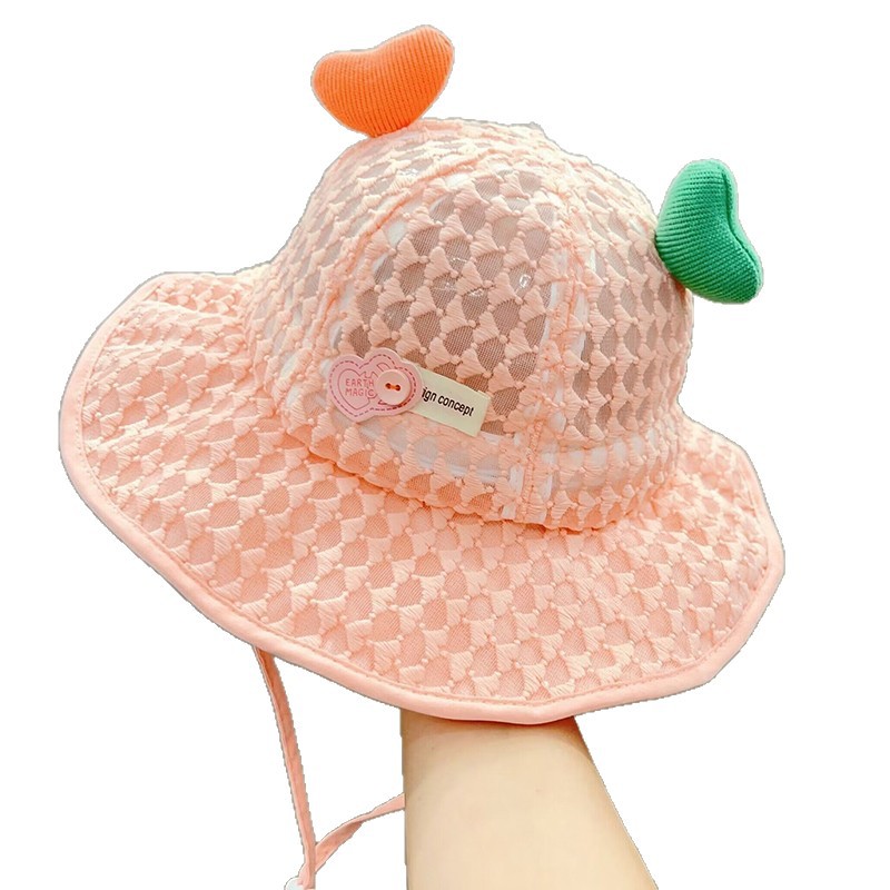 Sombrero de sombra para bebé Sombrero grande de estilo fino de verano Sombrero de protección solar para bebé transpirable Sombrero grande Sombrero de sol para niños lindos