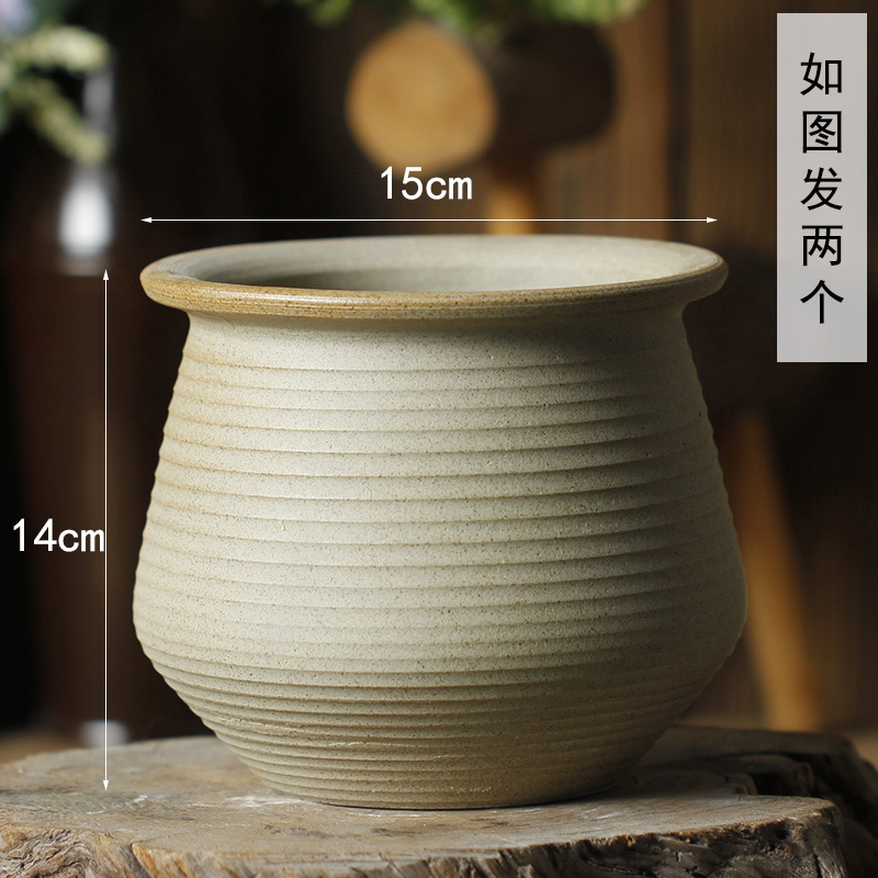 セラミック植木鉢景徳鎮大型無地焼花ポット多肉植物手作り粘土ポットレトロ植木鉢セラミックガーデニング見栄えの良い|undefined