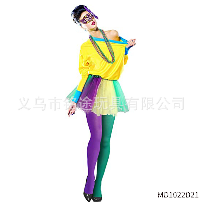 Tatuajes temporales de Mardi Gras, máscaras de carnaval, collares, fiesta de carnaval, capa de carnaval para adultos