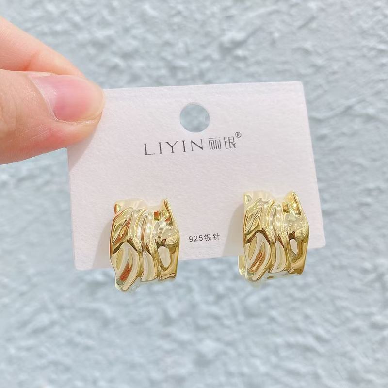 Liyin/Libeliying S925 シルバー針 C タイプイヤリングハイエンドファッション個性ニッチイヤリング女性のためのヨーロッパとアメリカの INS|undefined