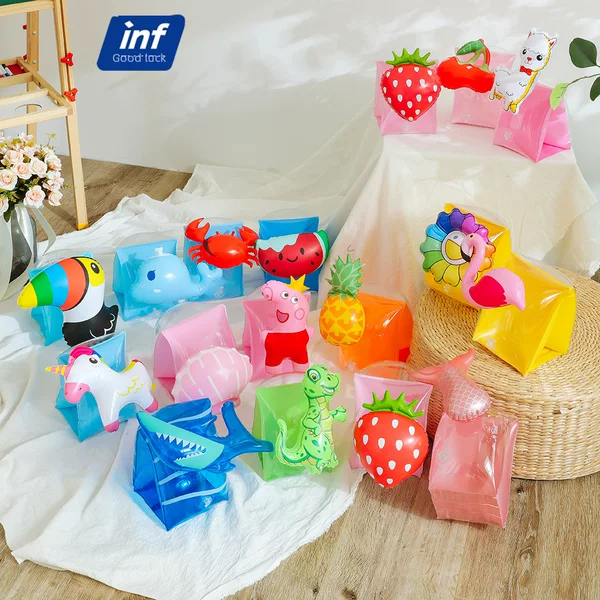 Spot supply ins new inflatable children's arm ring watermelon whale buoyancy cartoon baby arm ring water sleeve