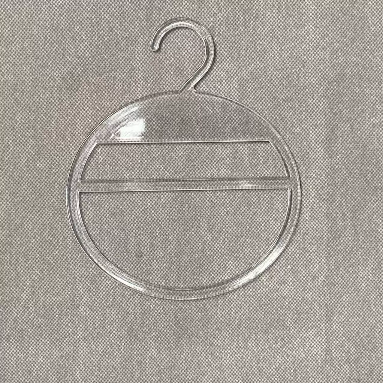 透明圆形衣架冬季儿童围巾展示挂勾塑料光滑披肩挂钩商场丝巾挂架