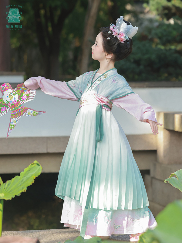 2025秋季新款儿童汉服中国风女宝连衣裙仙气长袖公主裙古装演出服|undefined